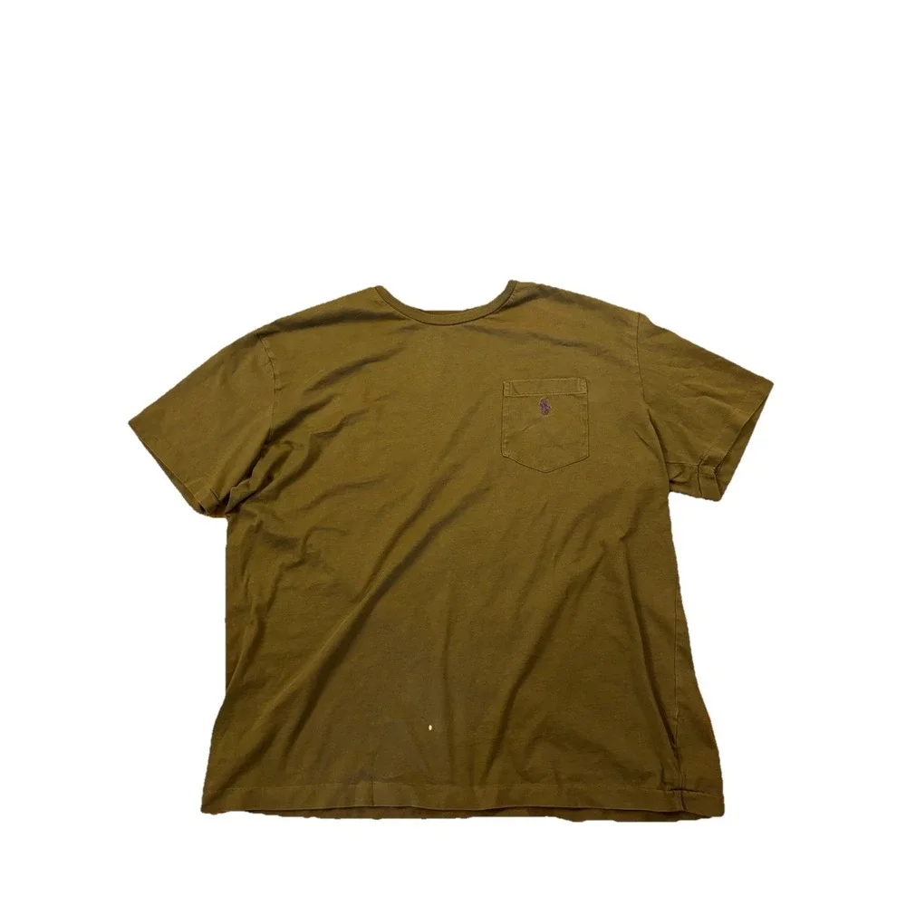 Polo‎ Ralph Lauren Men's L Pocket T Shirt Army Green Purple Pony